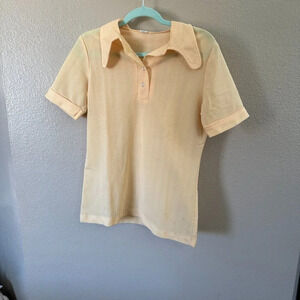 Vintage Mister Marty Yellow Collared Shirt‎